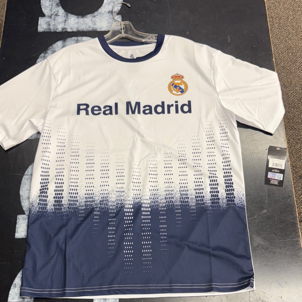 Real Madrid White and Navy T-Shirt